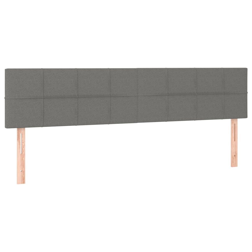 LED uzglavlje tamnosivo 180x5x78/88 cm od tkanine
