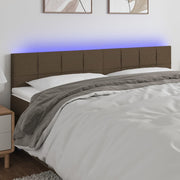 LED uzglavlje tamnosmeđe 180x5x78/88 cm od tkanine