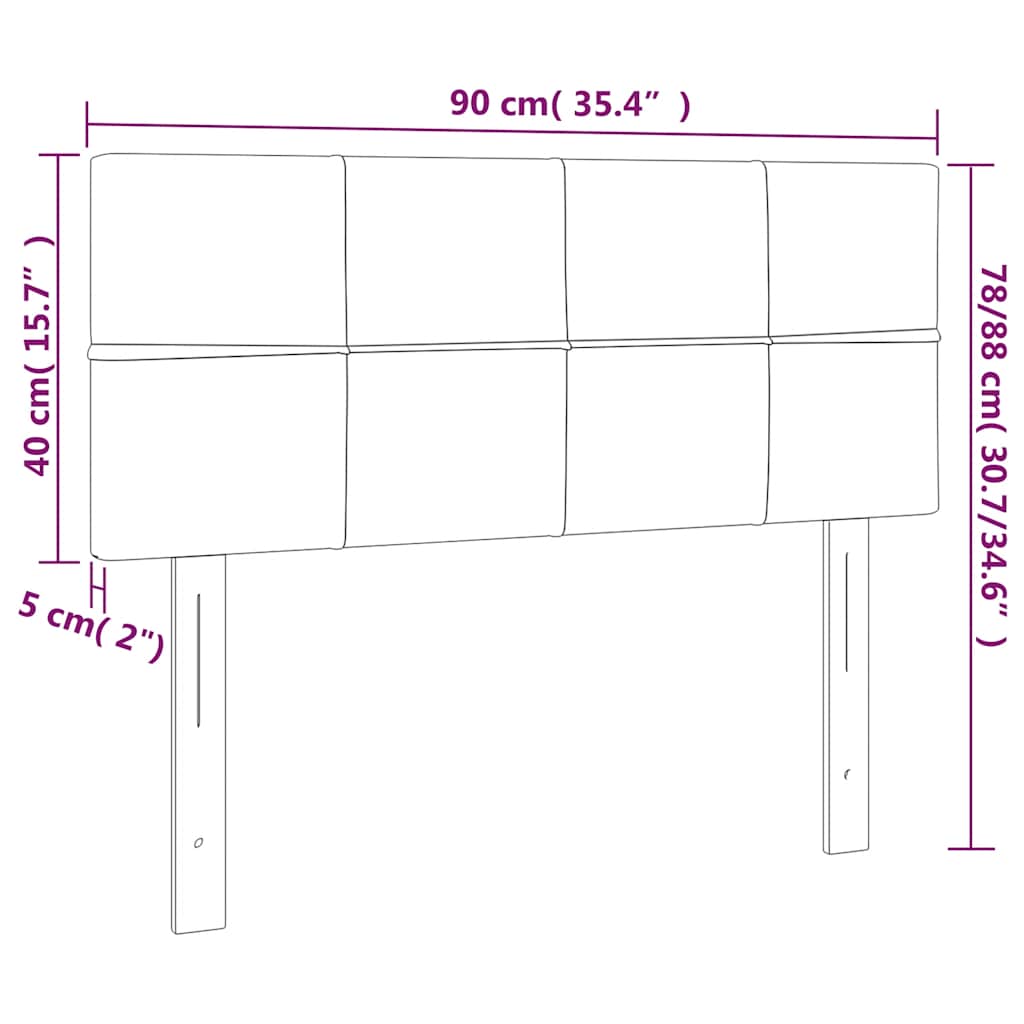 LED uzglavlje tamnozeleno 90x5x78/88 cm baršunasto