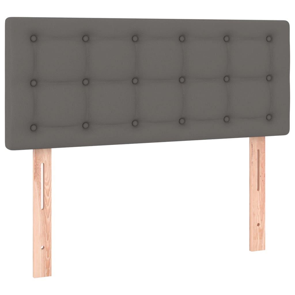 LED uzglavlje sivo 90 x 5 x 78/88 cm od umjetne kože