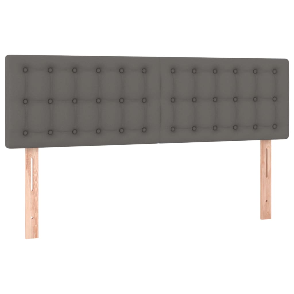 LED uzglavlje sivo 144 x 5 x 78/88 cm od umjetne kože