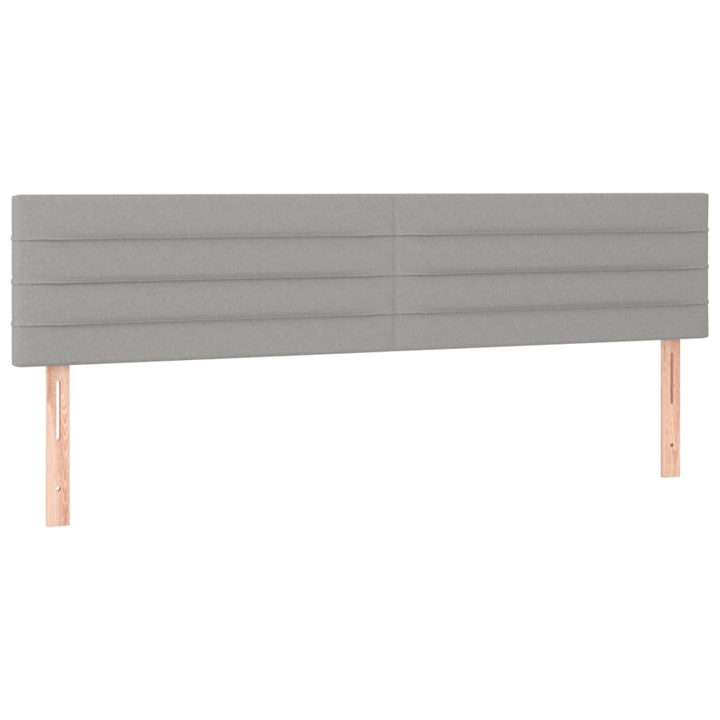 LED uzglavlje svjetlosivo 160x5x78/88 cm od tkanine