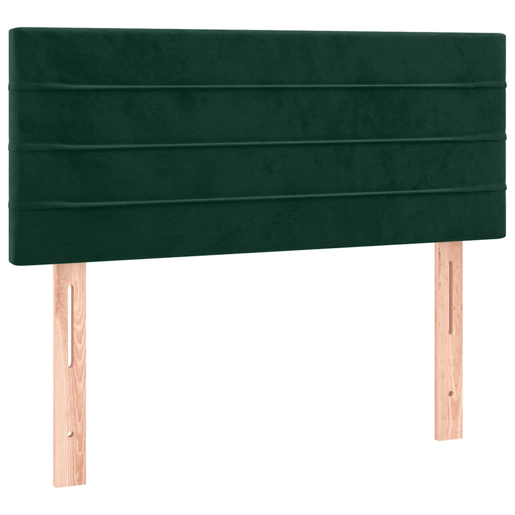 LED uzglavlje tamnozeleno 90x5x78/88 cm baršunasto