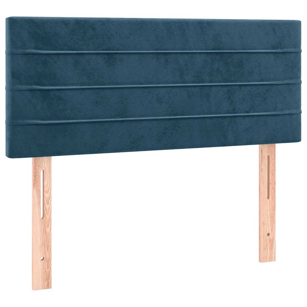 LED uzglavlje tamnoplavo 90x5x78/88 cm baršunasto