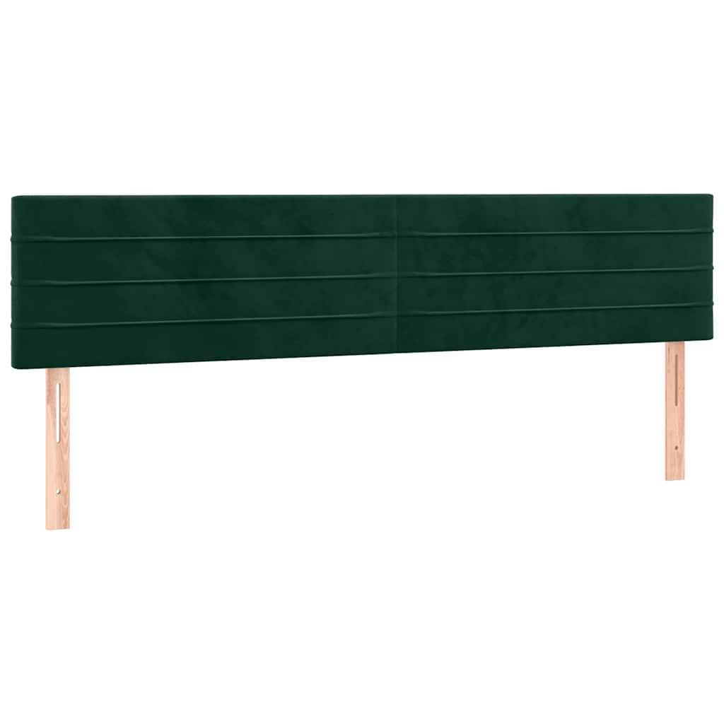 LED uzglavlje tamnozeleno 180x5x78/88 cm baršunasto
