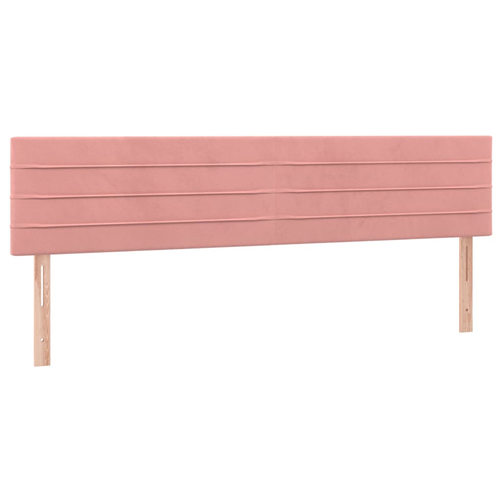 LED uzglavlje ružičasto 200x5x78/88 cm baršunasto