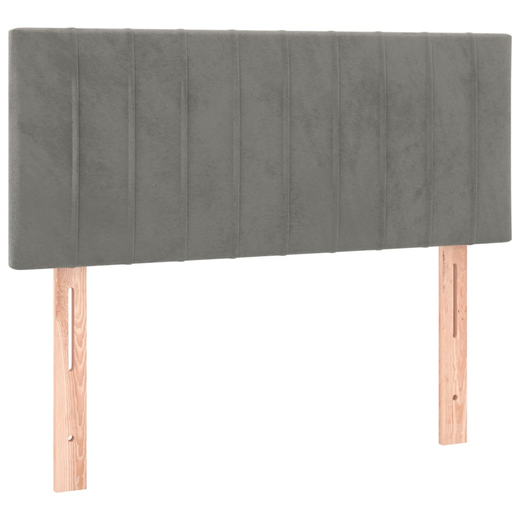 LED uzglavlje svjetlosivo 80 x 5 x 78/88 cm baršunasto