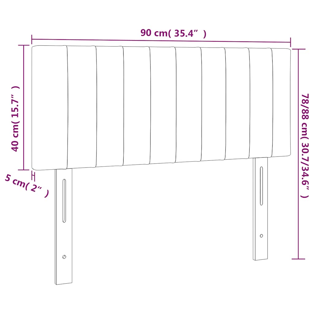 LED uzglavlje tamnozeleno 90x5x78/88 cm baršunasto
