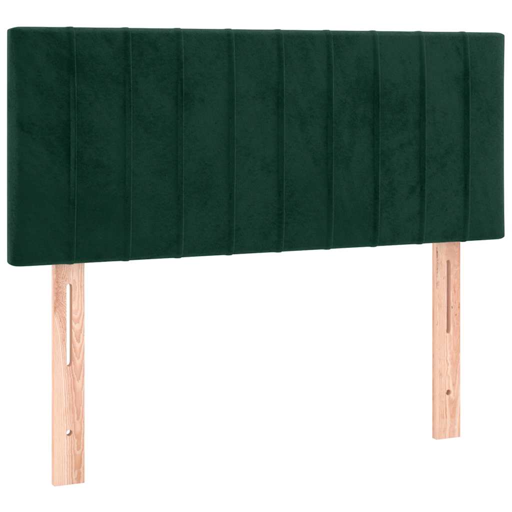 LED uzglavlje tamnozeleno 100x5x78/88 cm baršunasto