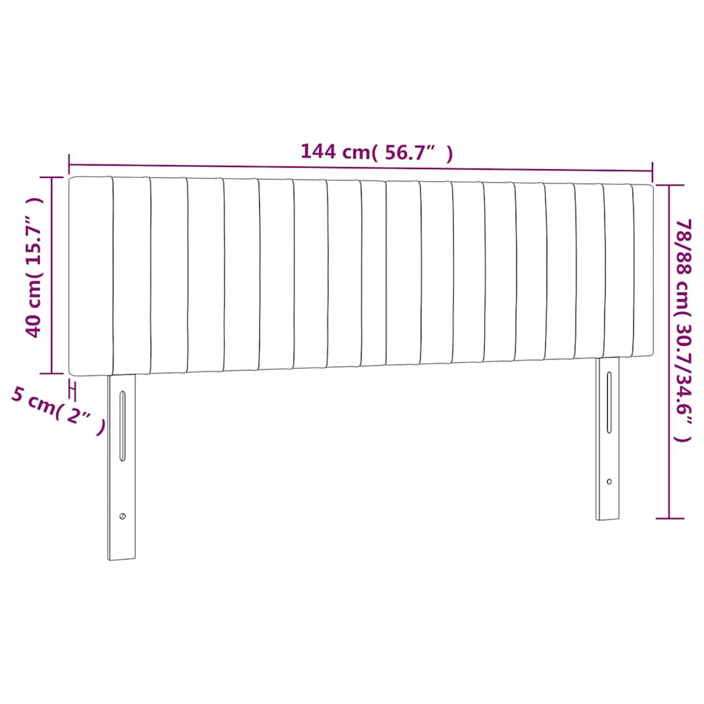 LED uzglavlje tamnozeleno 144x5x78/88 cm baršunasto