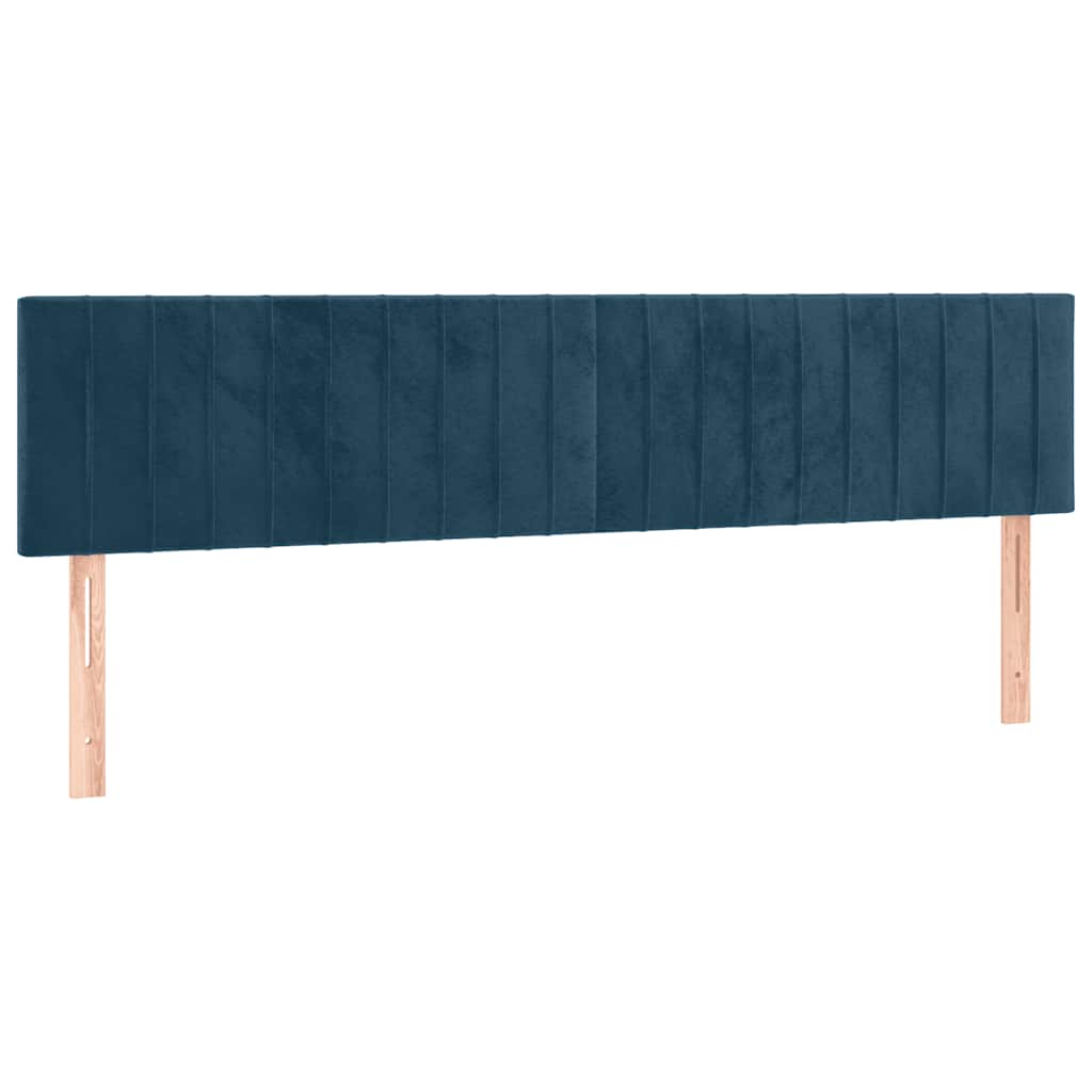 LED uzglavlje tamnoplavo 160x5x78/88 cm baršunasto