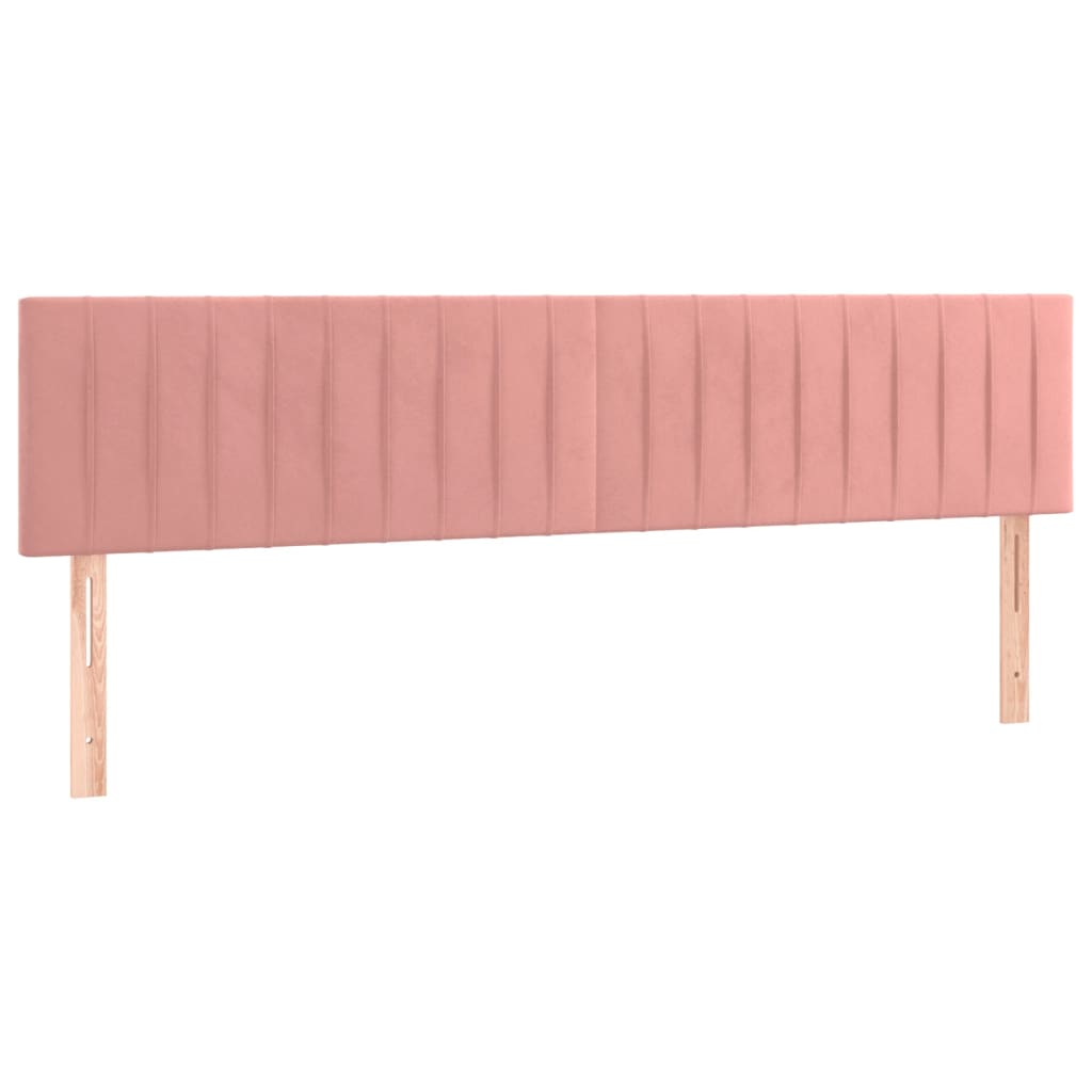 LED uzglavlje ružičasto 180x5x78/88 cm baršunasto