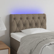LED uzglavlje smeđesivo 80 x 7 x 78/88 cm od tkanine