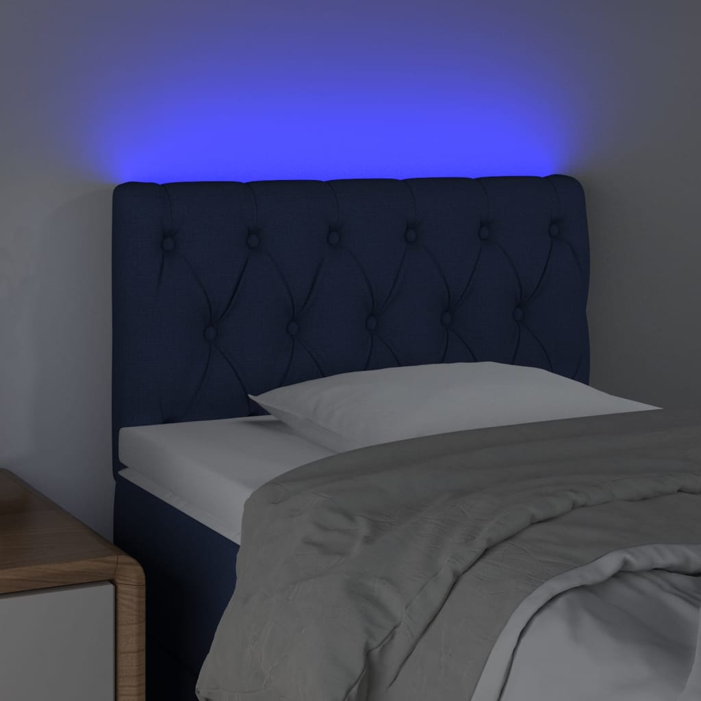 LED uzglavlje plavo 80 x 7 x 78/88 cm od tkanine