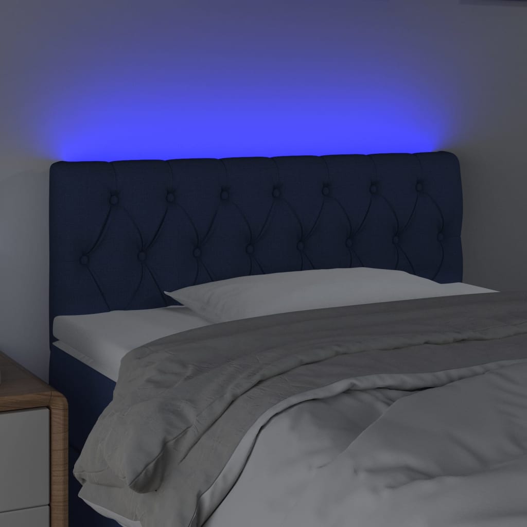 LED uzglavlje plavo 90 x 7 x 78/88 cm od tkanine