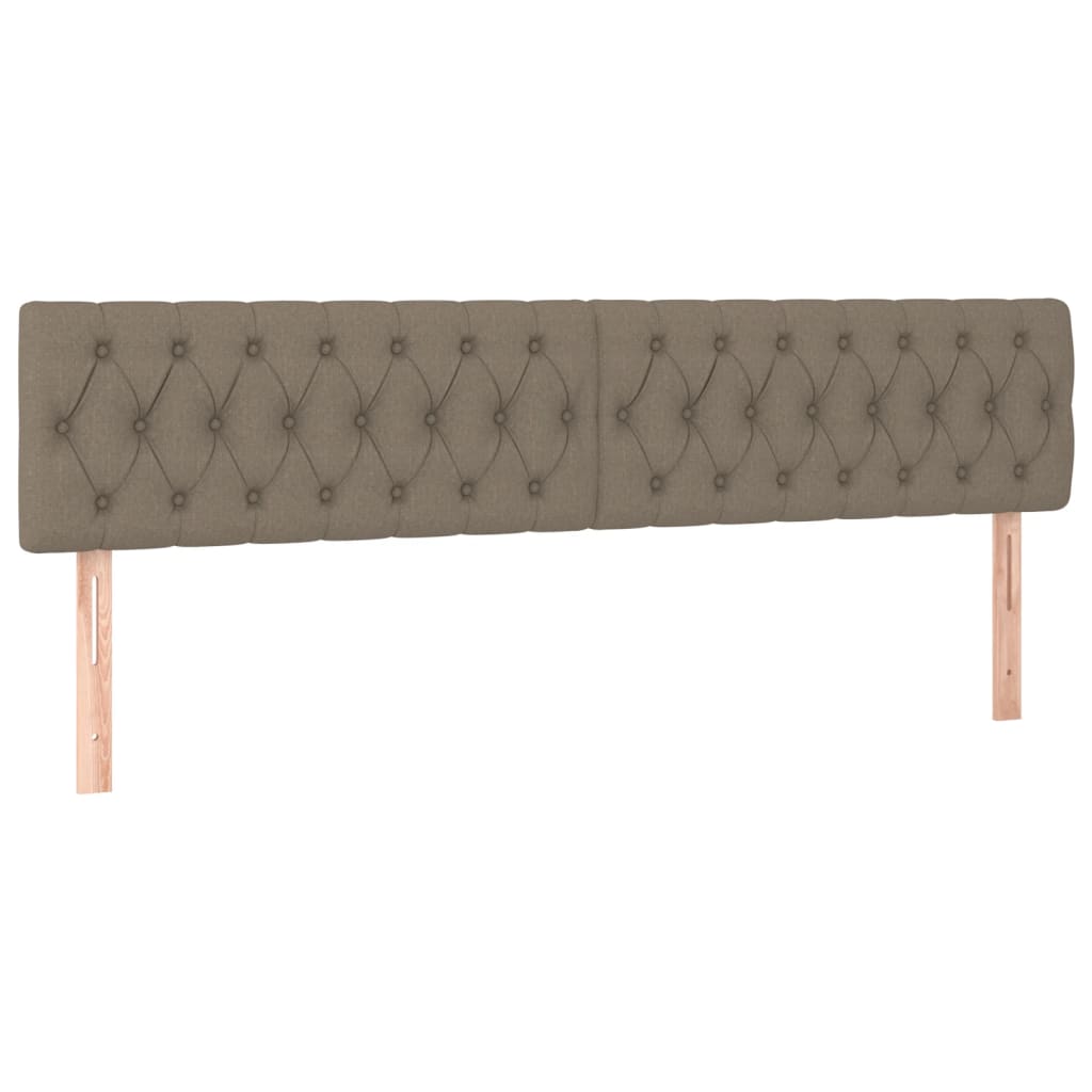 LED uzglavlje smeđesivo 180 x 7 x 78/88 cm od tkanine