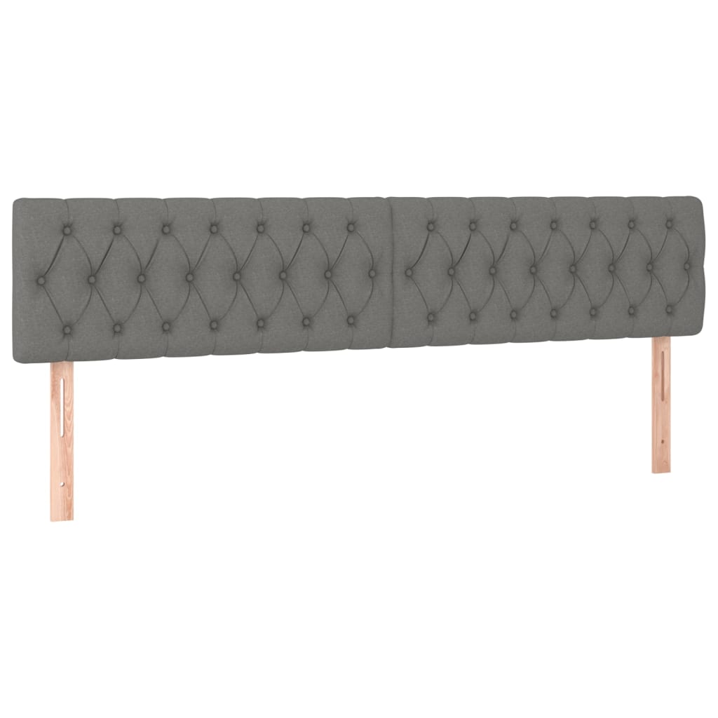 LED uzglavlje tamnosivo 200 x 7 x 78/88 cm od tkanine