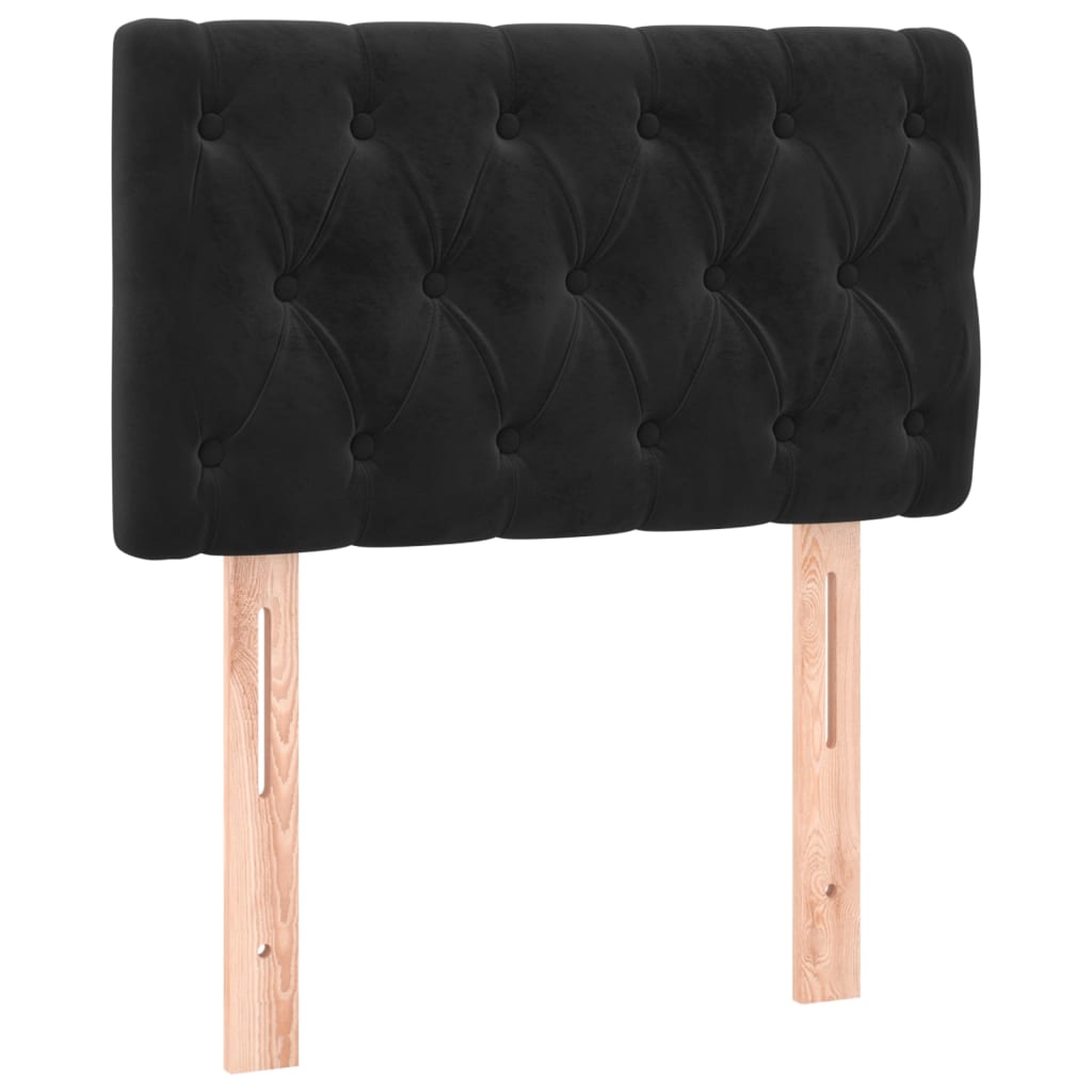 LED uzglavlje crno 80x7x78/88 cm baršunasto