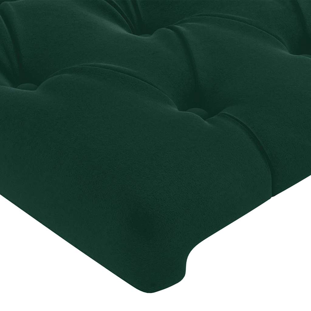 LED uzglavlje tamnozeleno 80x7x78/88 cm baršunasto