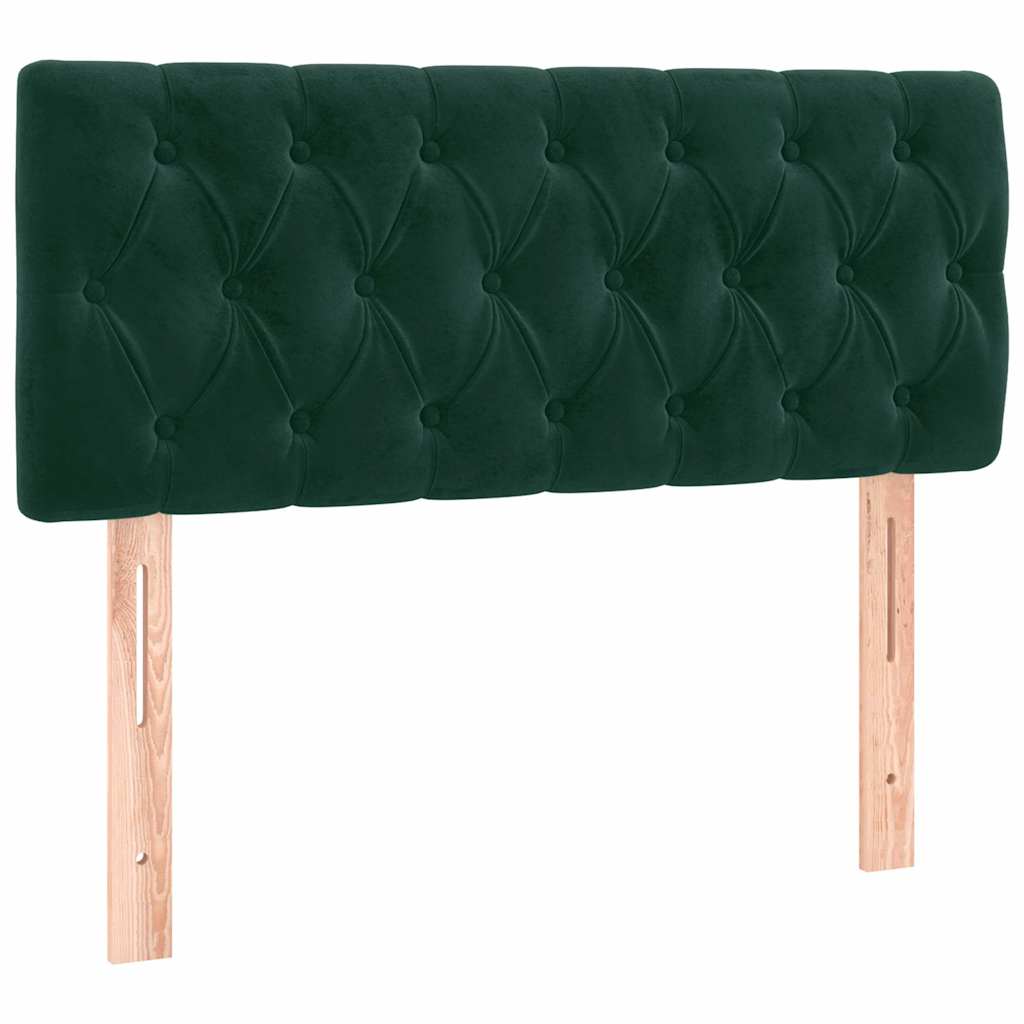LED uzglavlje tamnozeleno 90x7x78/88 cm baršunasto