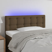 LED uzglavlje tamnosmeđe 80 x 5 x 78/88 cm od tkanine