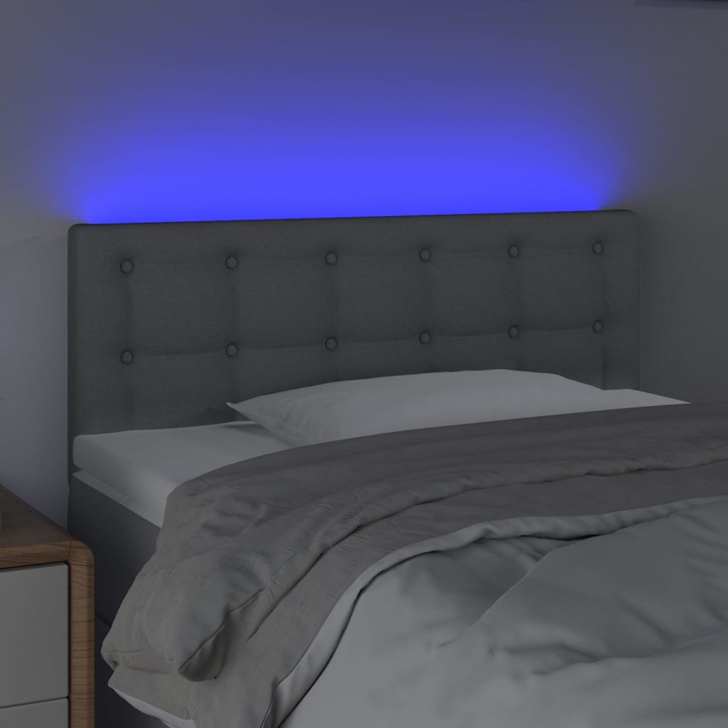 LED uzglavlje svjetlosivo 90x5x78/88 cm od tkanine