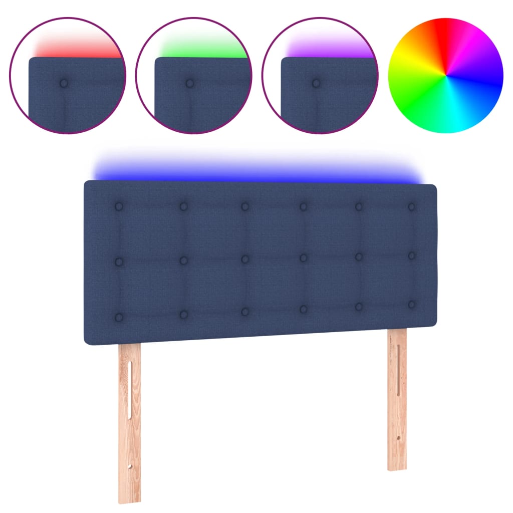 LED uzglavlje plavo 90x5x78/88 cm od tkanine
