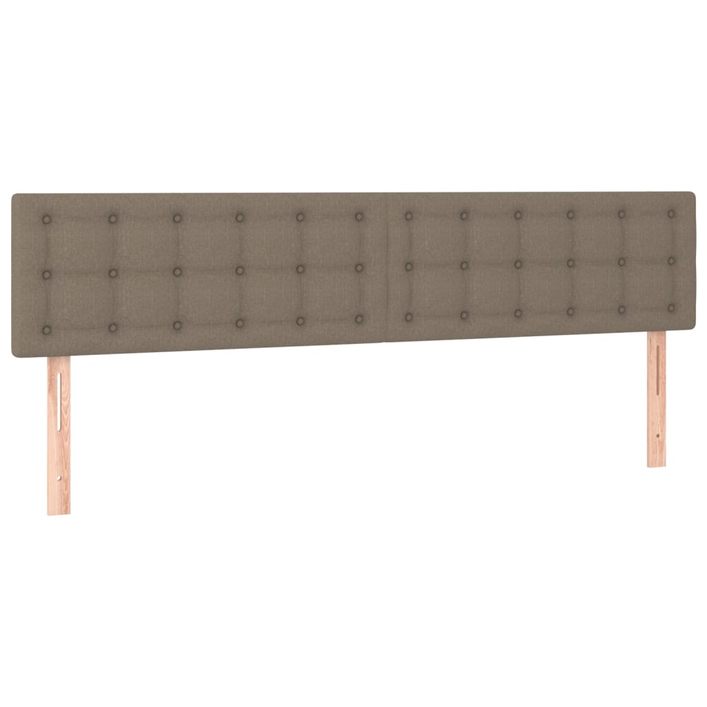 LED uzglavlje smeđesivo 160x5x78/88 cm od tkanine