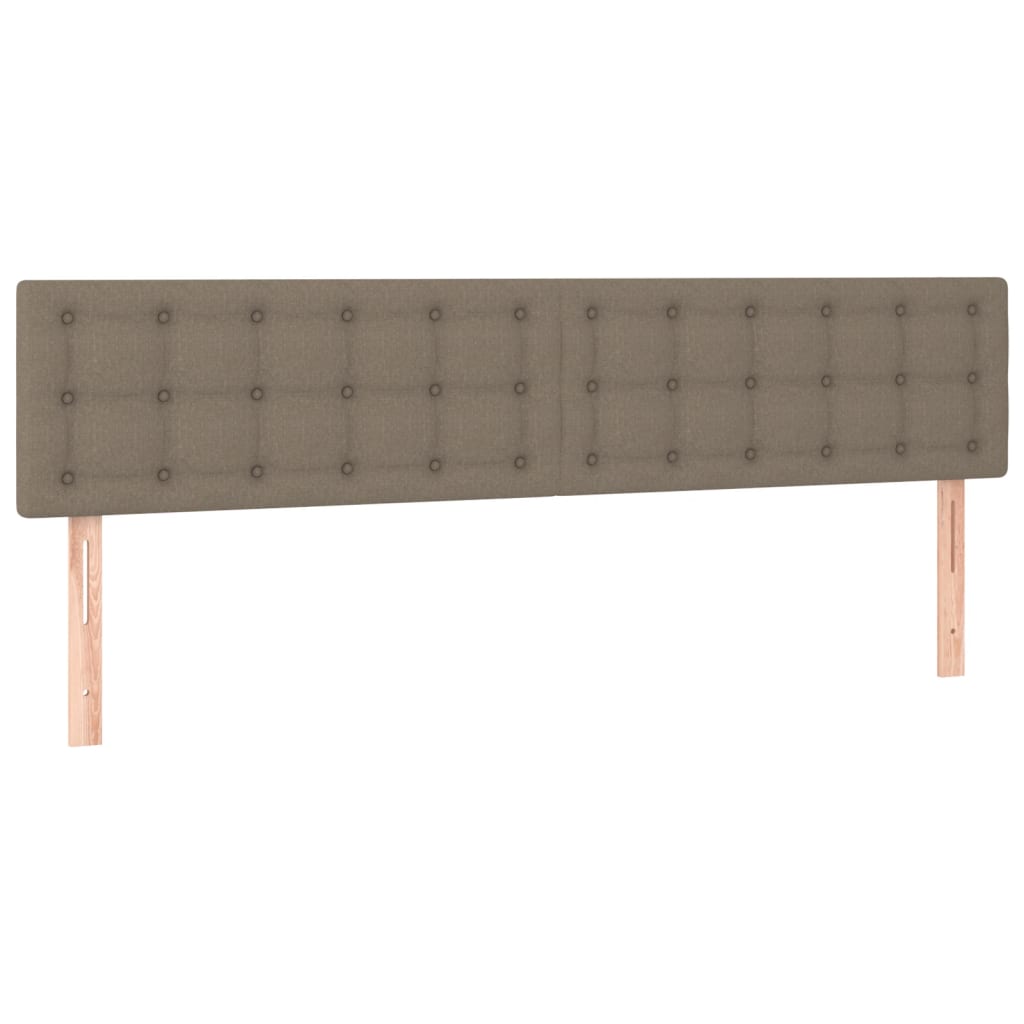 LED uzglavlje smeđesivo 200x5x78/88 cm od tkanine