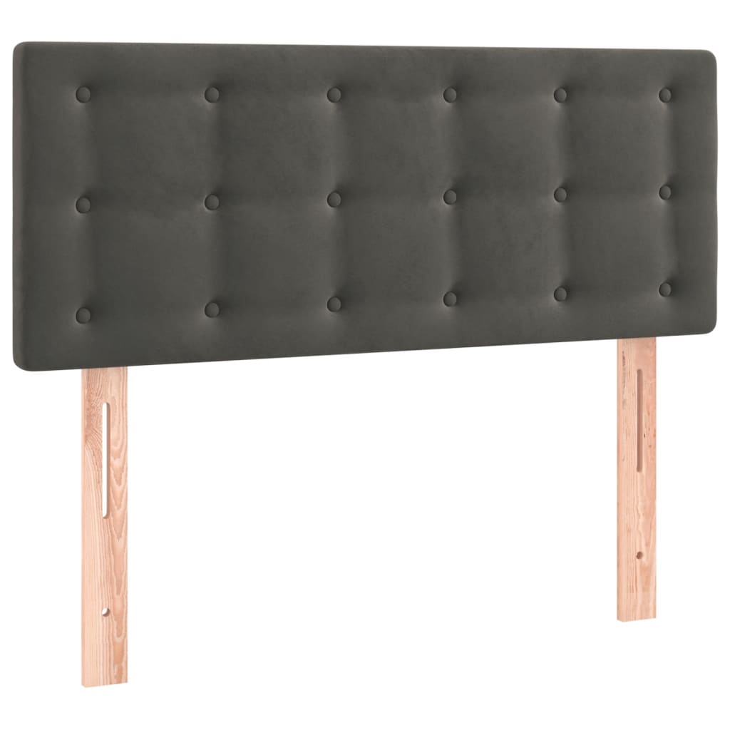 LED uzglavlje tamnosivo 90x5x78/88 cm baršunasto