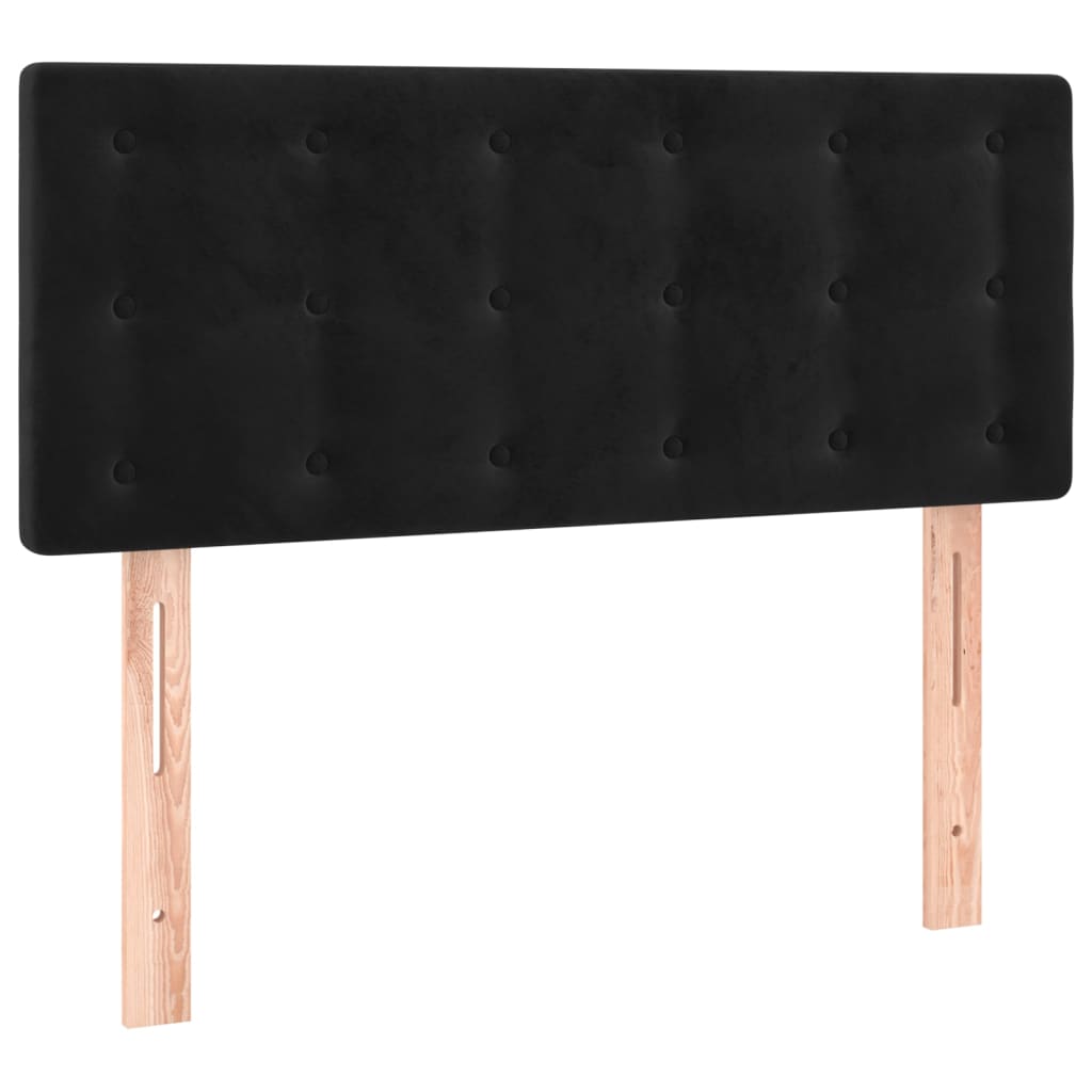 LED uzglavlje crno 100x5x78/88 cm baršunasto