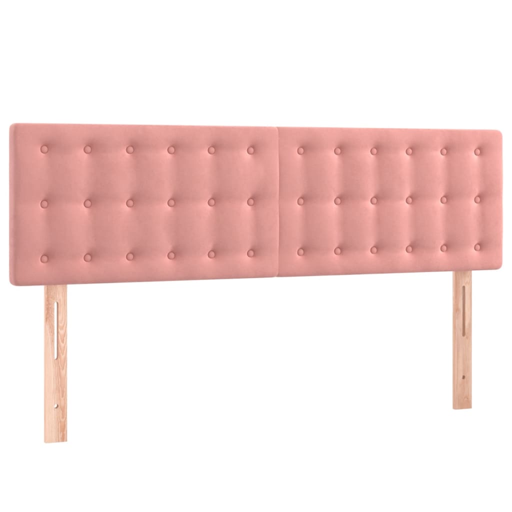 LED uzglavlje ružičasto 144x5x78/88 cm baršunasto