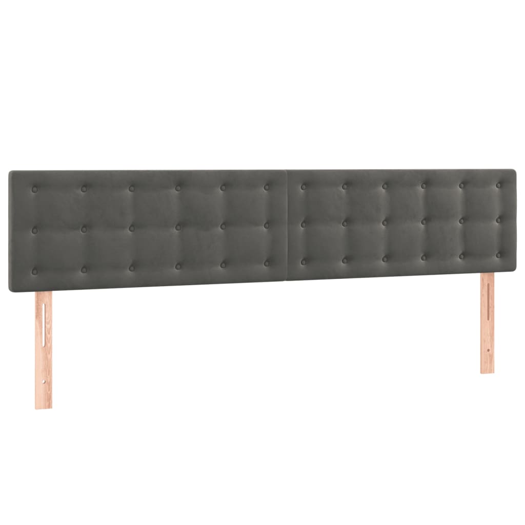 LED uzglavlje tamnosivo 200x5x78/88 cm baršunasto