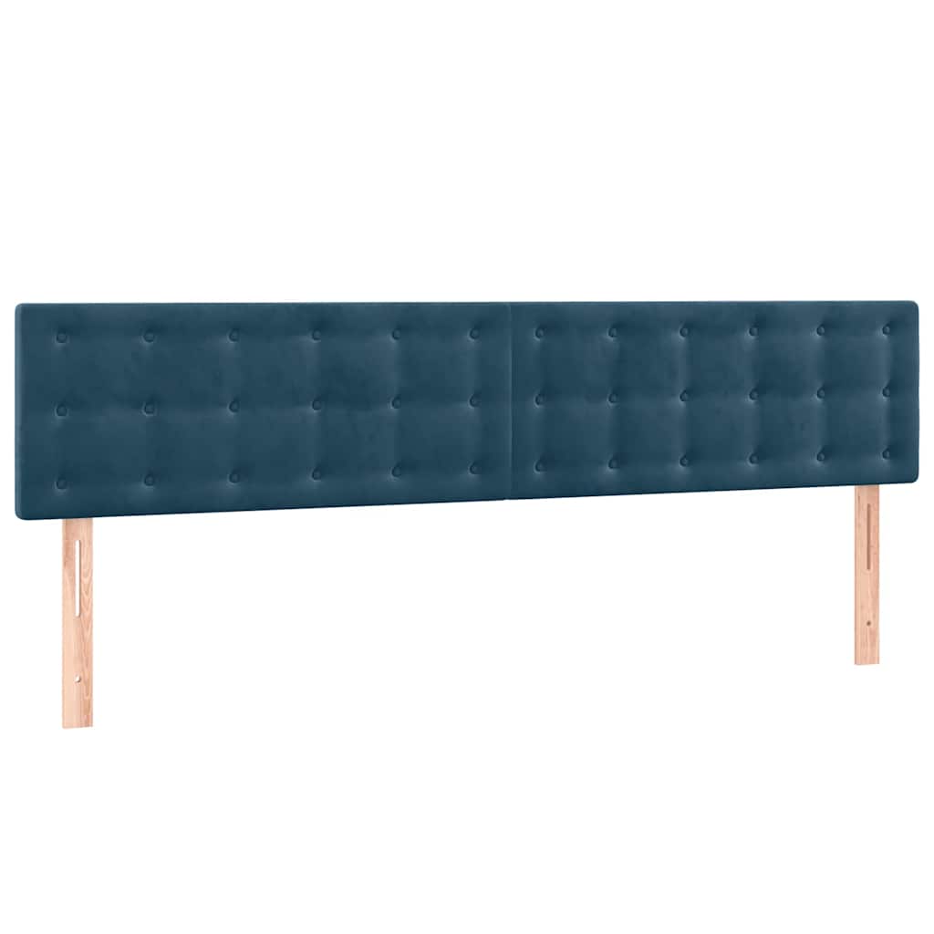 LED uzglavlje tamnoplavo 200x5x78/88 cm baršunasto