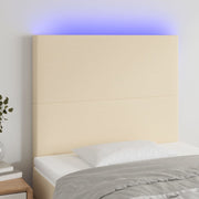 LED uzglavlje krem 100x5x118/128 cm od tkanine
