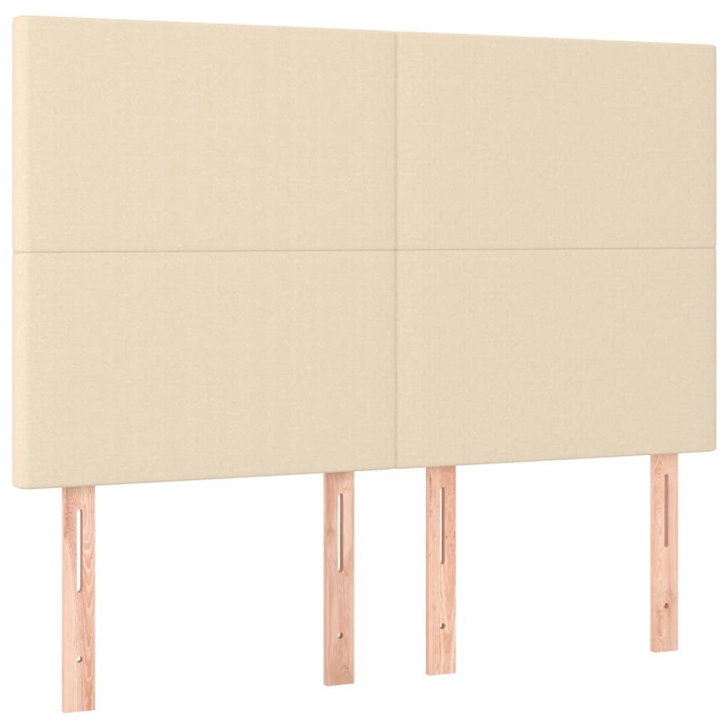LED uzglavlje krem 144x5x118/128 cm od tkanine