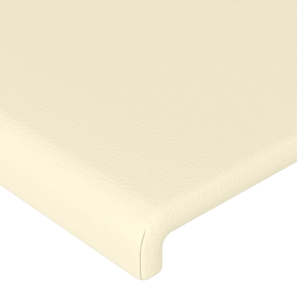LED uzglavlje krem 144x5x118/128 cm od umjetne kože