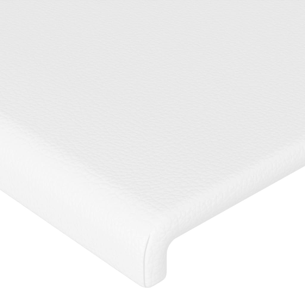 LED uzglavlje bijelo 180x5x118/128 cm od umjetne kože