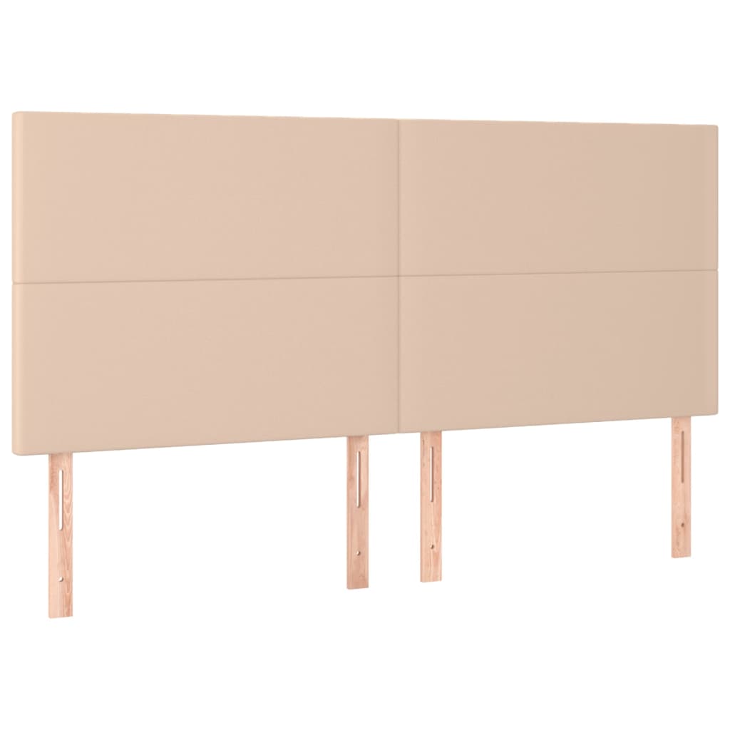 LED uzglavlje boja cappuccina 180x5x118/128cm od umjetna koža