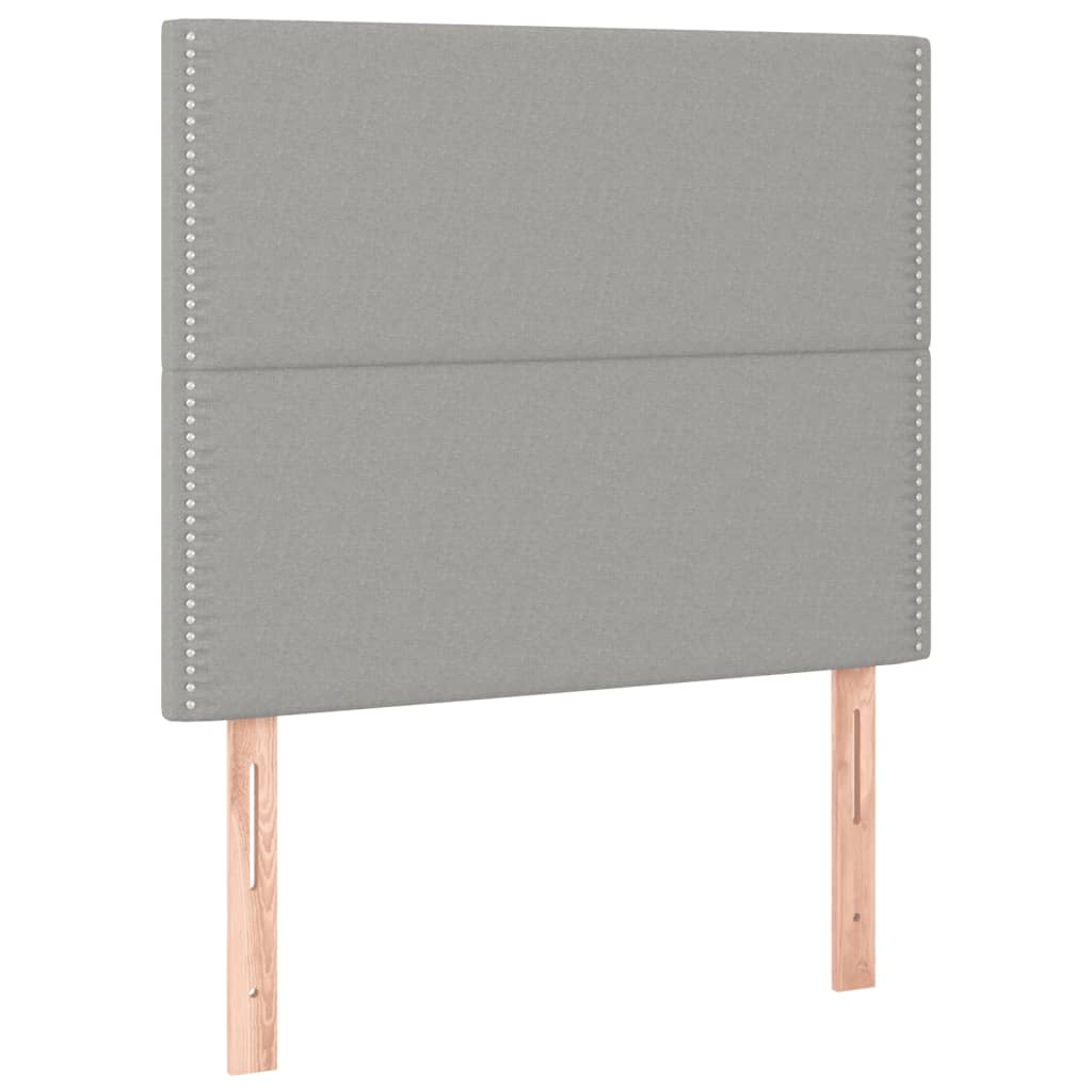 LED uzglavlje svjetlosivo 90x5x118/128 cm od tkanine