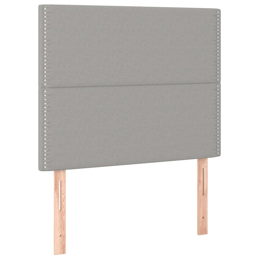 LED uzglavlje svjetlosivo 100x5x118/128 cm od tkanine