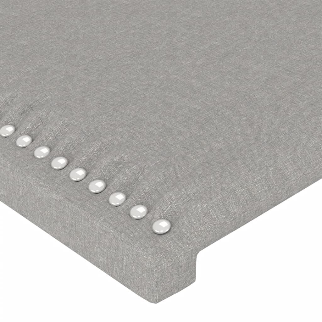 LED uzglavlje svjetlosivo 100x5x118/128 cm od tkanine