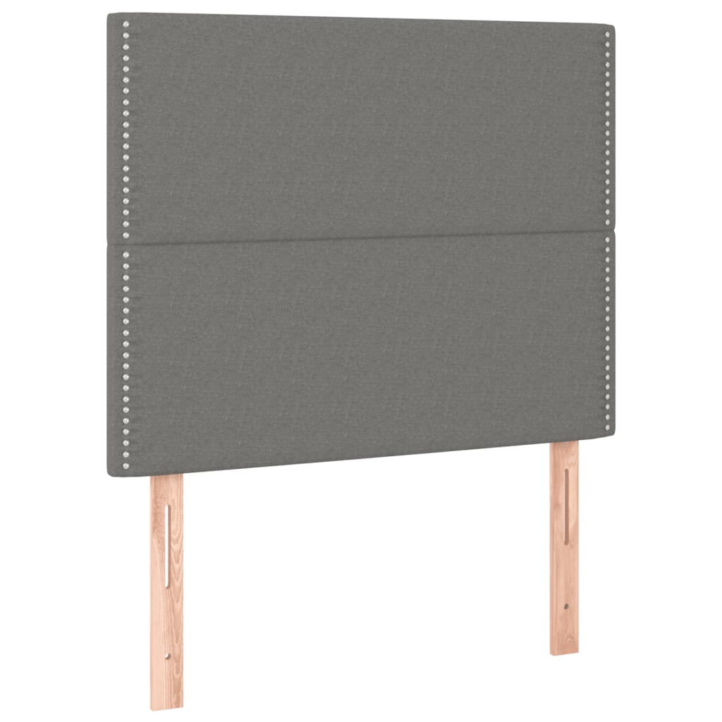 LED uzglavlje tamnosivo 100x5x118/128 cm od tkanine