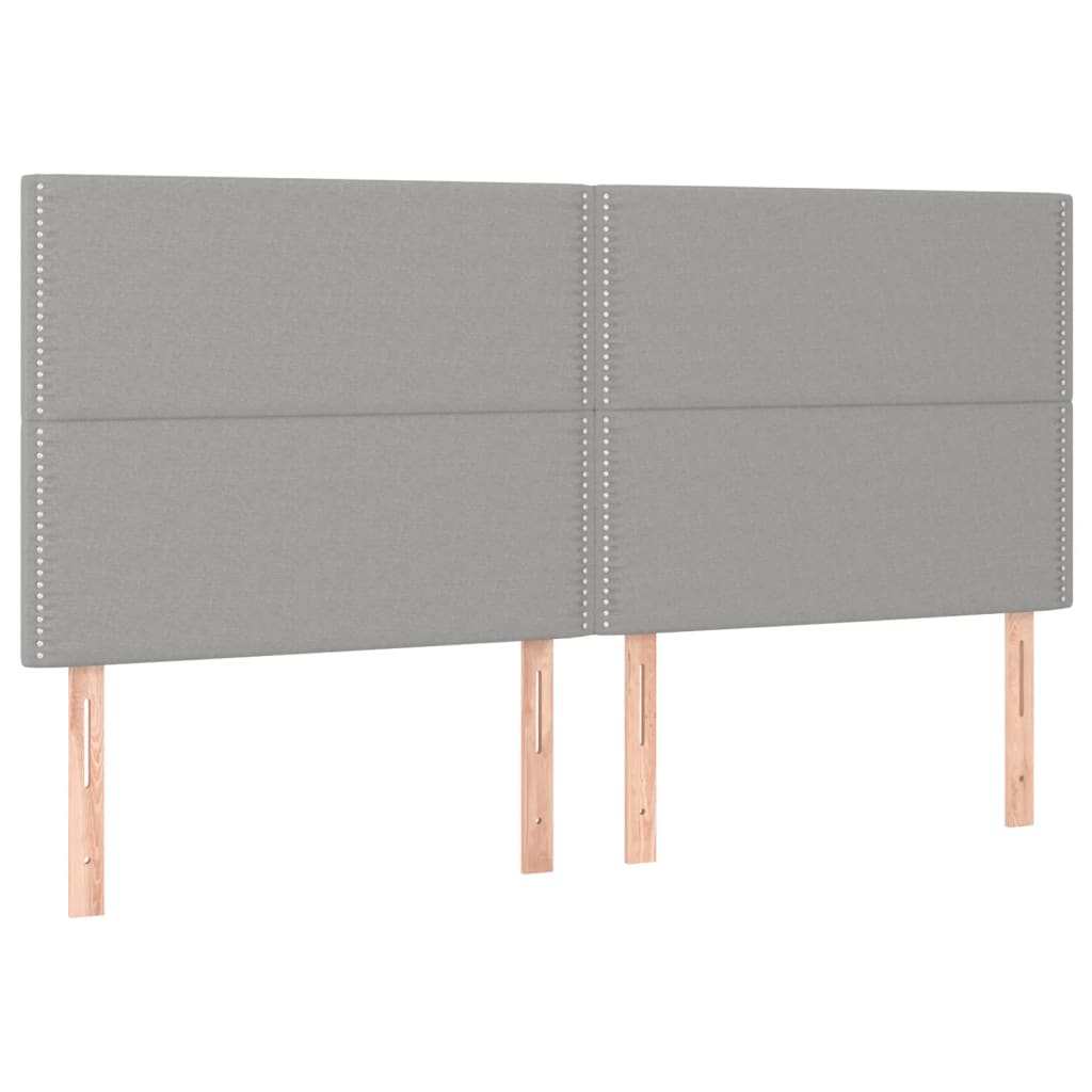 LED uzglavlje svjetlosivo 180x5x118/128 cm od tkanine