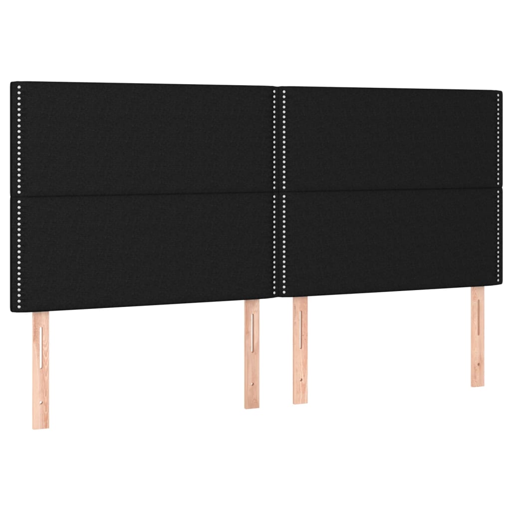 LED uzglavlje crno 180x5x118/128 cm od tkanine