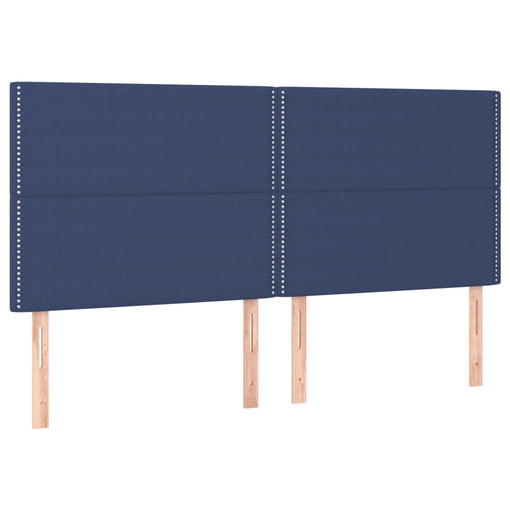 LED uzglavlje plavo 180x5x118/128 cm od tkanine