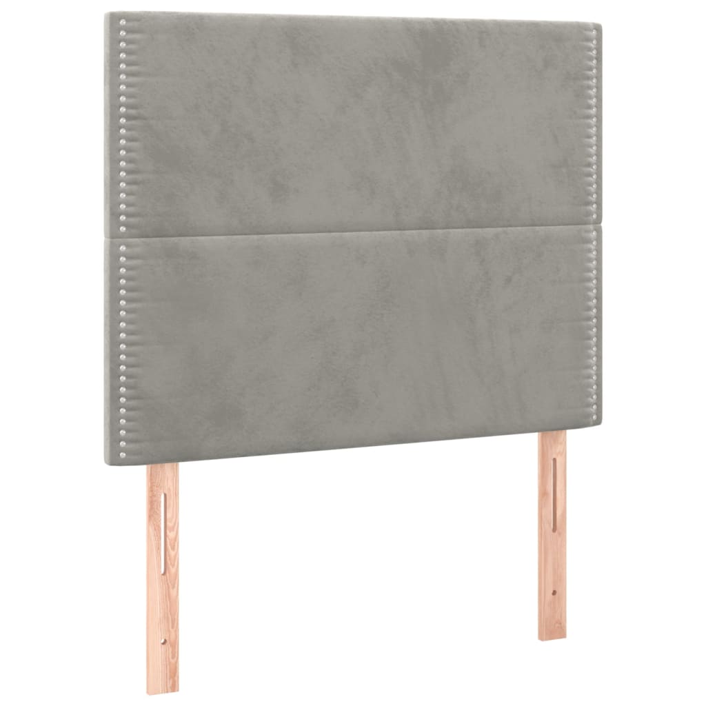 LED uzglavlje svjetlosivo 100x5x118/128 cm baršunasto