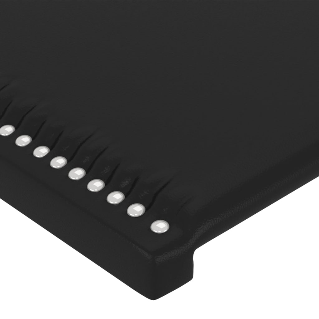 LED uzglavlje crno 90x5x118/128 cm od umjetne kože