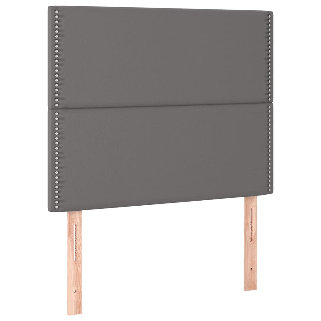 LED uzglavlje sivo 90x5x118/128 cm od umjetne kože