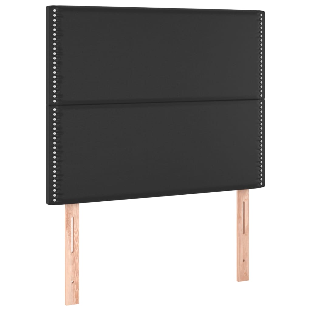 LED uzglavlje crno 100x5x118/128 cm od umjetne kože